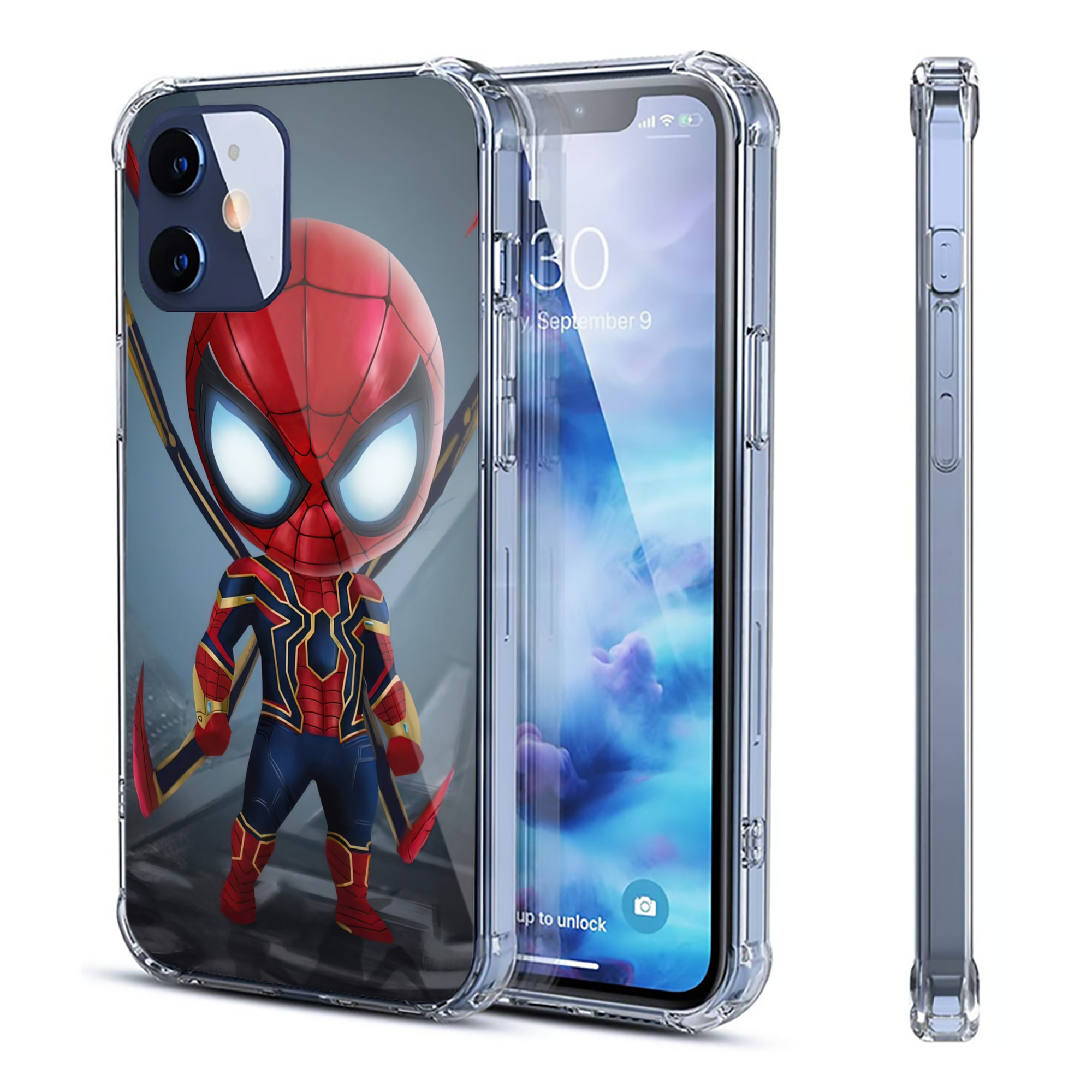 （画像用） Spider Man スパイダーマン 【iPhone 12シリーズ対応】透明スマホケース（クリアソフトケース）